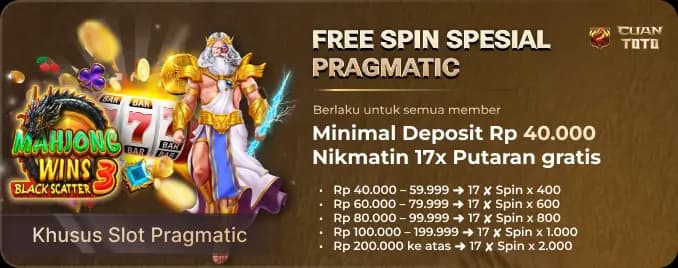 FREE SPIN 17β SPESIAL PRAGMATIC
