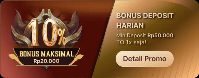 BONUS DEPOSIT HARIAN β TO 1X!